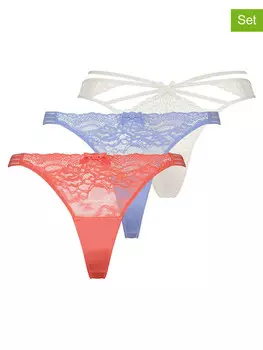 Стринги Hunkemller 3er Set s, цвет blau/rot/wei
