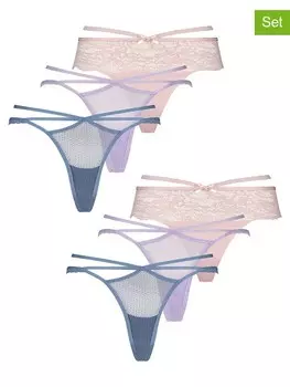 Стринги Hunkemller 6er Set s, цвет blau/rosa/lila