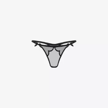 Стринги из эластичной сетки со средней посадкой и пайетками Lorna Party Agent Provocateur, черный