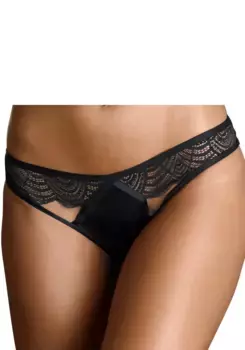 Стринги JETTE, соблазнительного микса из кружева, черный