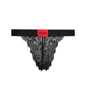 Стринги кружевные Hugo Bodywear, черный