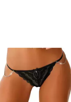 Стринги LASCANA Belle Affair со съемными цепочками со стразами Lascana Belle Affaire, черный
