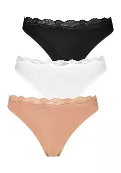 Стринги LASCANA, цвет beige, schwarz, wei