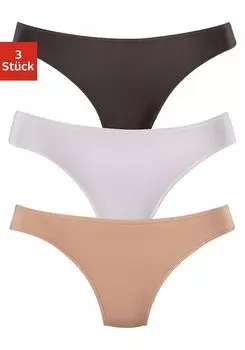 Стринги LASCANA, цвет schwarz, wei, beige