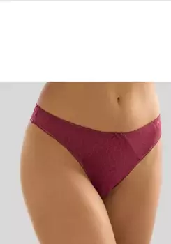 Стринги LASCANA "Кьяра" с графичным сетчатым узором, цвет Sangria