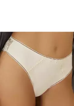 Стринги LASCANA с цветочным орнаментом, кремовый