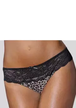 Стринги LASCANA с модным леопардовым принтом, цвет Bedruckt-Leo-Bedruckt