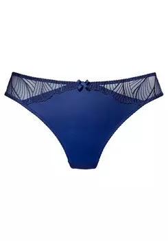 Стринги LASCANA кружевные, темно-синий