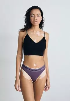 Стринги LOGO THONG MULTIBAND 3 PACK KARL LAGERFELD, бургундия