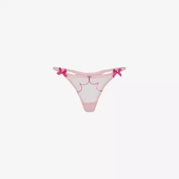 Стринги Lorna из сетки с бантом Agent Provocateur, розовый