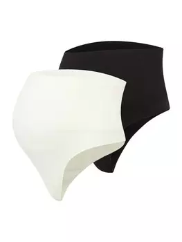 Стринги MAMALICIOUS, черный/белый