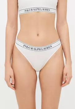 Стринги MID RISE THONG Polo Ralph Lauren, белый