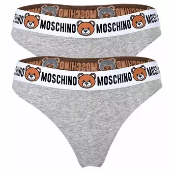 Стринги Moschino, пестрый серый