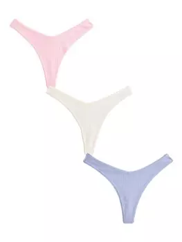Стринги Next, цвет Beige/Blue/Pink