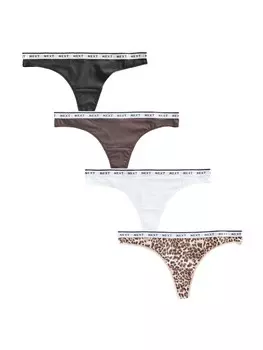 Стринги Next, цвет Brown/Dark brown/Black/White