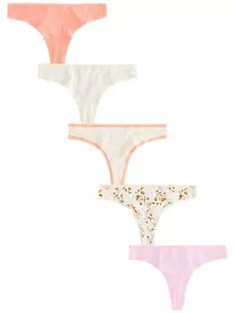Стринги Next, цвет Cream/Ecru/Salmon/Rose/White