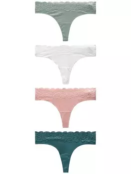 Стринги Next Thong, цвет nude/pastel green/dark green/white