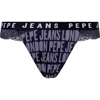 Стринги Pepe Jeans Allover Logo, черный