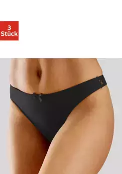 Стринги Petite Fleur (3 шт.), с кружевом сзади, белый