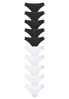 Стринги Petite Fleur, черно-белый