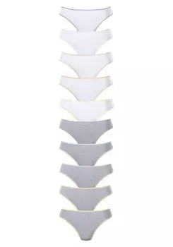 Стринги Petite Fleur, серый/белый