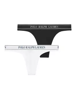 Стринги Polo Ralph Lauren Polo Essentials, черный/белый