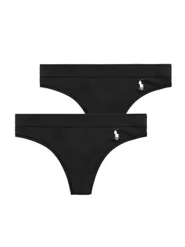 Стринги Polo Ralph Lauren Thong Club Cotton, черный