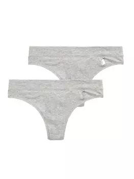 Стринги Polo Ralph Lauren Thong Club Cotton, светло-серый