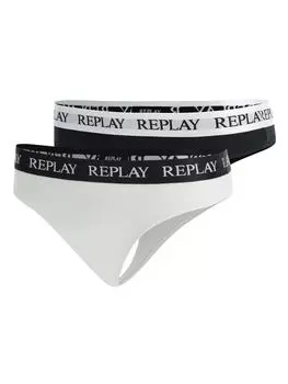 Стринги Replay, черный/белый