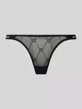 Стринги с этикеткой, модель «Sporty Lace» HUGO, черный