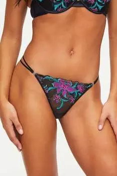 Стринги с цветочным узором Ann Summers, черный
