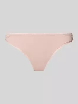 Стринги с кружевной отделкой модель 'ATTRACTION BRAZILIAN' Calvin Klein Underwear, бежевый