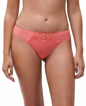 Стринги с кружевом и вышивкой Cabaret Sauvage line Chantelle, коралловый