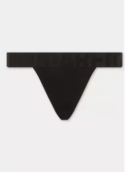 Стринги с логотипом DSQUARED2 на поясе, черный