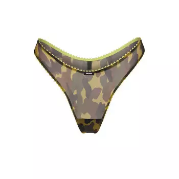 Стринги с пико-обманом SKIMS Ultra Fine Mesh, цвет Daffodil Camo