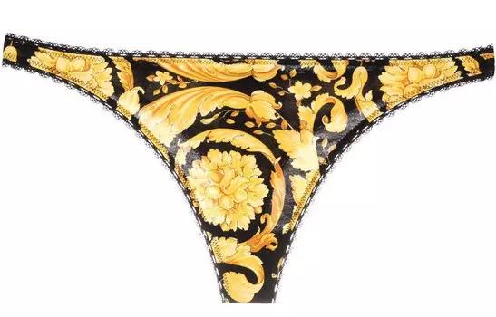 Стринги с принтом Barocco VERSACE, мультиколор