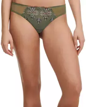 Стринги с вышивкой "Елисейские поля" Chantelle, зеленый