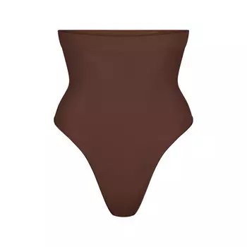 Стринги с высокой талией SKIMS Seamless Sculpt, цвет Cocoa