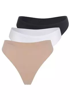 Стринги Schiesser Invisible Soft, цвет Schwarz/Wei/Braun