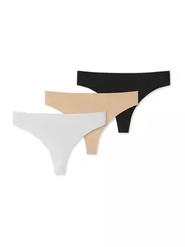 Стринги Schiesser Invisible Soft, телесный/черный/белый