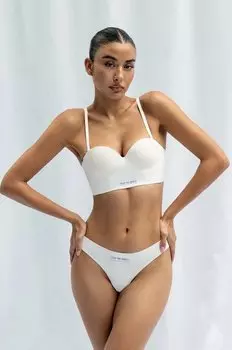 Стринги SECOND SKIN THONG God Save Queens, белый