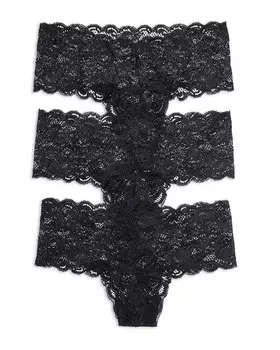Стринги со средней посадкой Cosabella Never Say Never, набор из 3 шт, черный