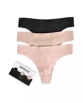 Стринги SPANX Fit To You, упаковка из 3 шт, коричневый/бежевый