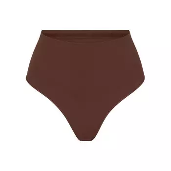 Стринги средней талии SKIMS Seamless Sculpt, цвет Cocoa