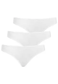 Стринги Teyli 3 шт: Klassischer Bamboo Tanga Brazistri, белый