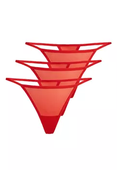 Стринги Teyli 3 шт: Mesh Tanga Paaski, красный