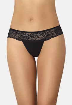 Стринги Teyli Damen Tanga mit floraler Spitze Comfo, черный