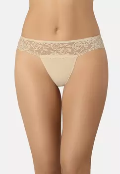 Стринги Teyli Damen Tanga mit floraler Spitze Comfo, бежевый