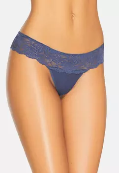 Стринги Teyli Damen Tanga mit floraler Spitze Comfo, синий
