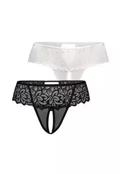 Стринги TEYLI Rossu, черный/белый